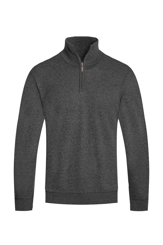 Men's Knit Quarter Zip Sweater - Lightweight Pullover for Casual Wear & Outdoor Activities | Fall & Winter Fashion