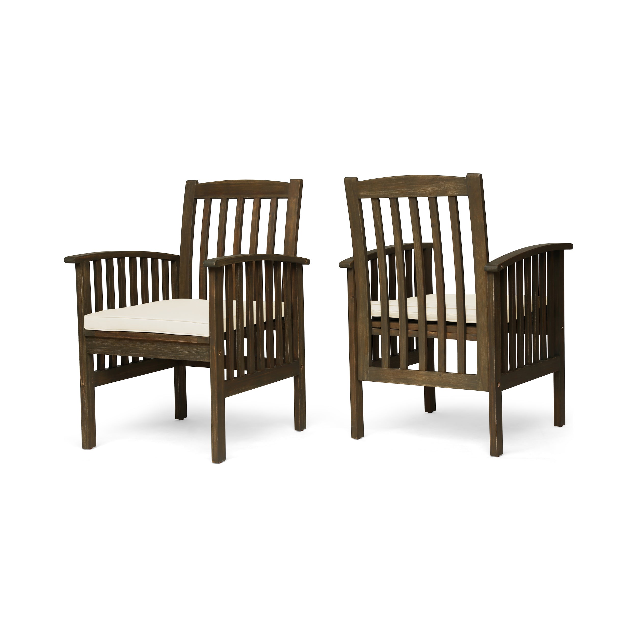 CASA ACACIA Dining Chairs Set of 2 with Cushions - Modern Wooden Kitchen Chairs for Dining Room, Breakfast Nook, and Restaurant Use