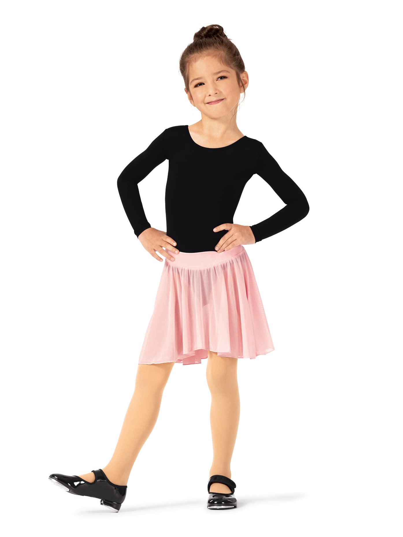 Girls Mesh Ballet Skirt - Pull-On Dance Tutu for Performance & Practice