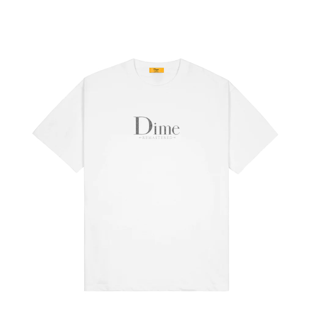 Dime Classic Remastered T-Shirt for Men - Premium Cotton White Tee - Casual Streetwear & Everyday Wear