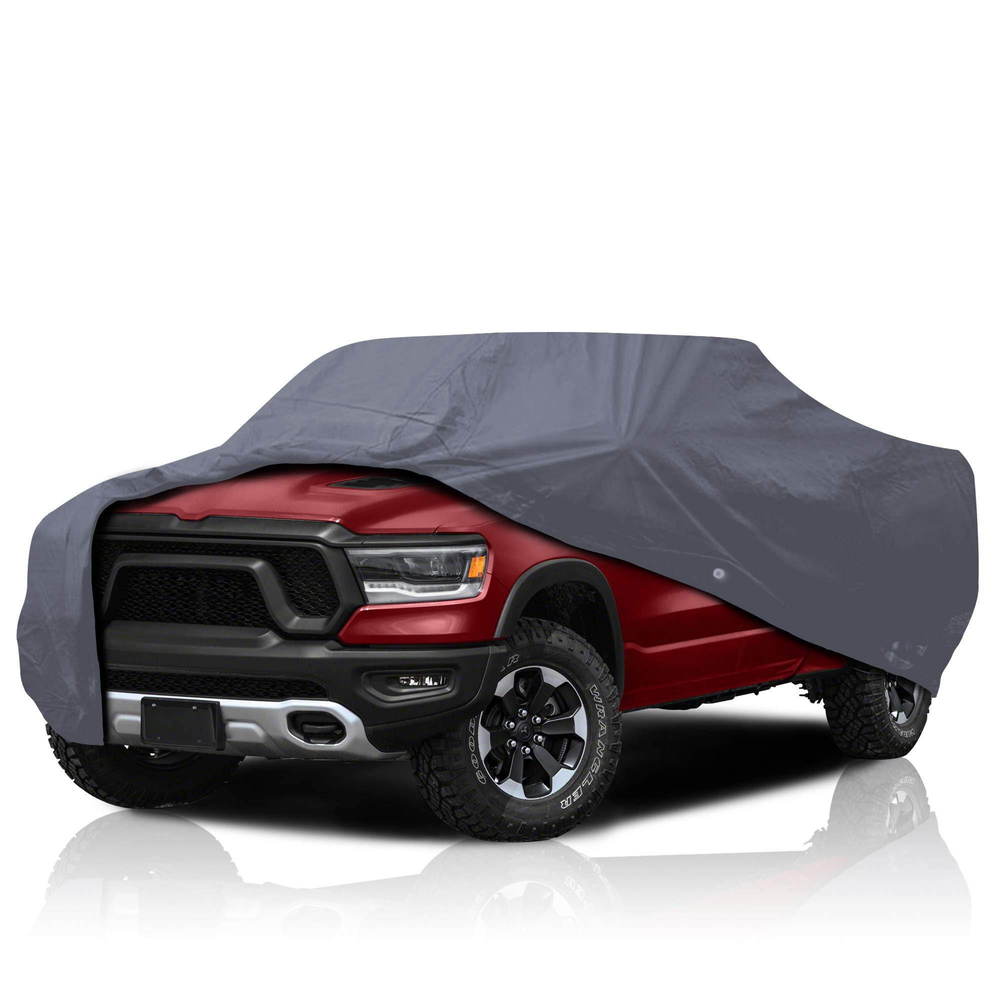 DaShield Ultimum Series Supreme Semi Custom Full-Size Truck Car Cover for Ram 1500 2018-2025 Crew Cab 4-Door Pickup 6.4 Feet Bed | Heavy Duty All Weather Protection | Durable Full Coverage | Perfect for Outdoor Parking, Winter Snow & Summer UV Protection