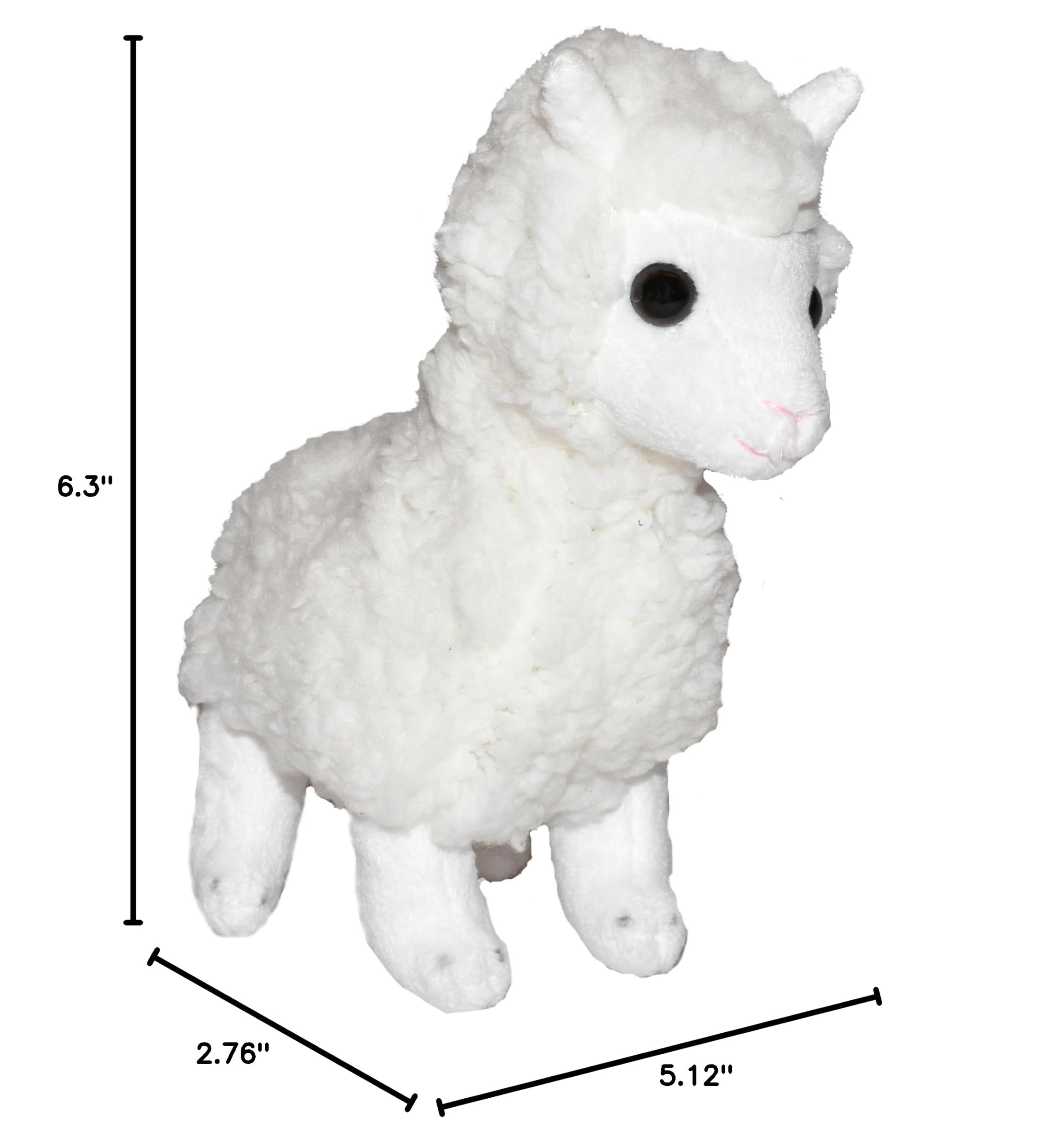 Wild Republic Pocketkins Eco Alpaca Plush Stuffed Animal - 5 Inch Soft Toy Made from Recycled Materials | Eco-Friendly Cuddly Companion for Kids, Travel & Nursery Decor