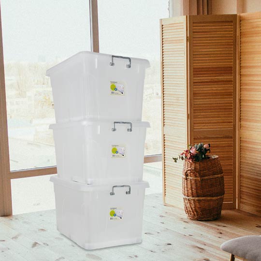 QD Box with Wheels (XL) (9709) - Heavy-Duty Storage Container for Moving, Shipping & Home Organization