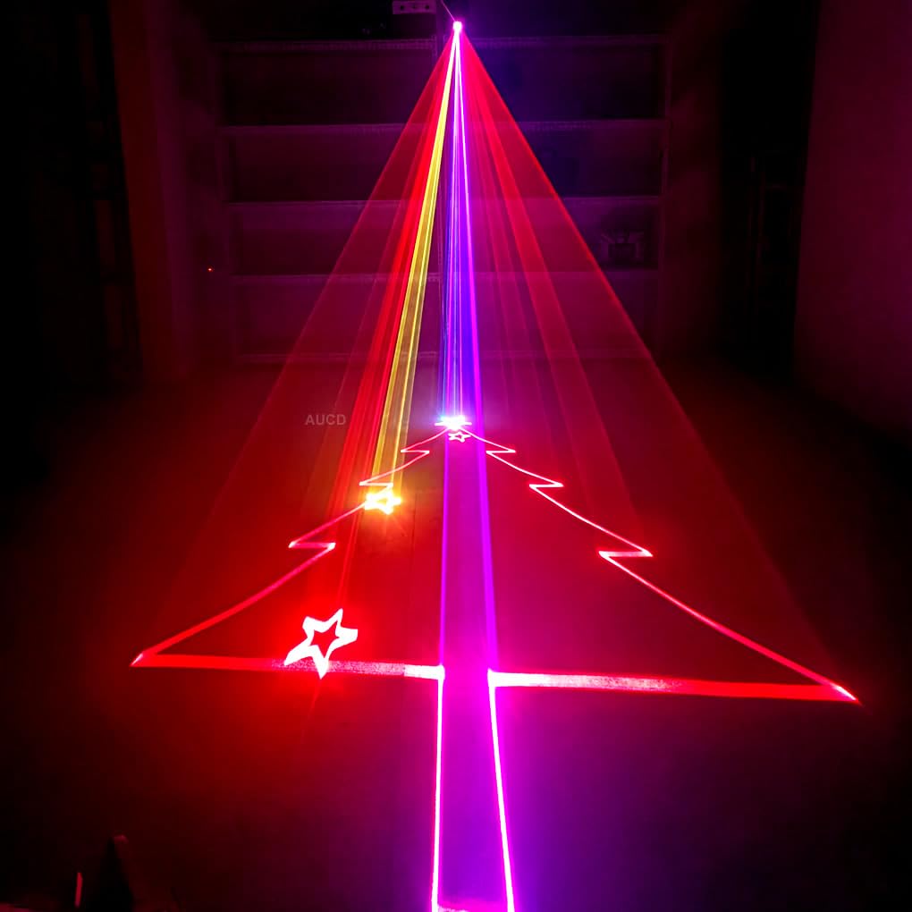 Professional iOS & Android Remote Control RGB Laser Projector - Waterproof IP65, DJ Party & Stage Lighting for Christmas, Halloween, Concerts & Events