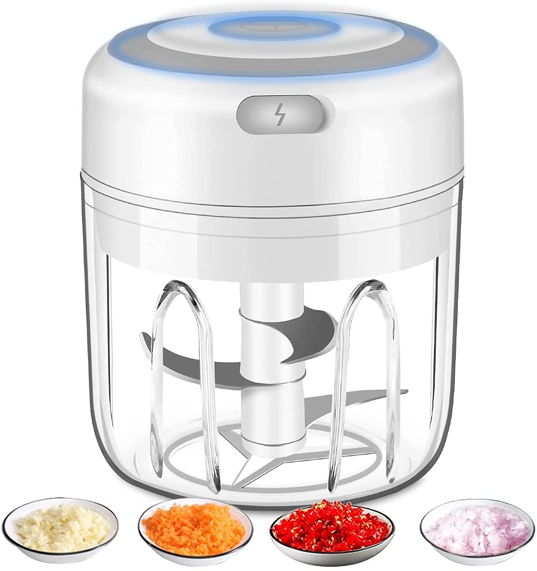 Electric Mini Garlic Chopper - Wireless Portable Food Processor for Fruits & Vegetables | Kitchen Essential