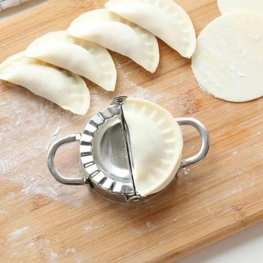 Premium Stainless Steel Ravioli Mold - Dumpling Maker & Pierogi Press with Dough Cutter - Perfect for Homemade Pasta, Dumplings, Pastries - Ideal for Italian, Polish & Asian Cuisine Cooking