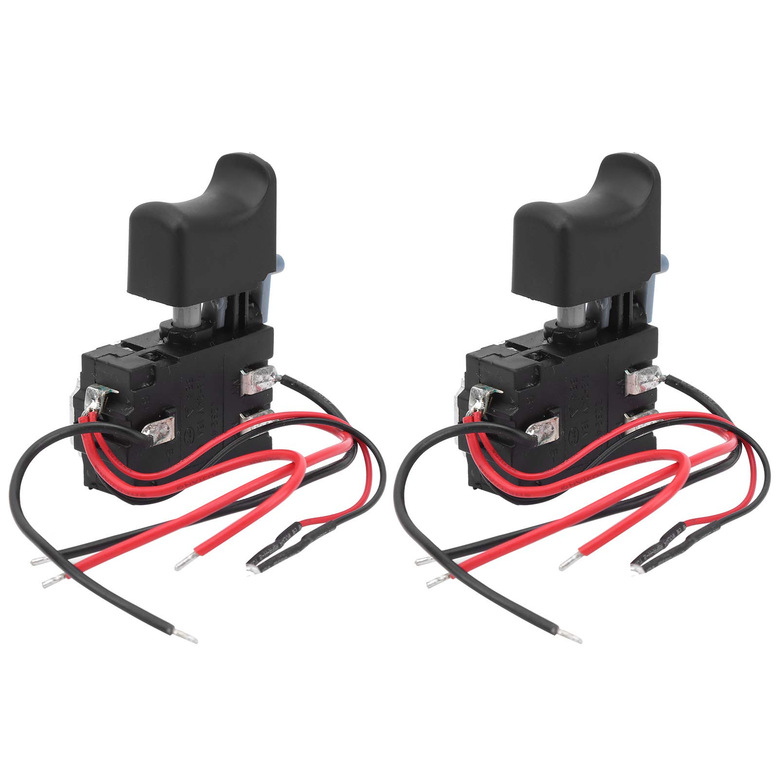2Pcs Power Tool Switch Speed Control Accessory - 16A DC 7.2-24V Electrical Drill Switch Replacement for Angle Grinder - Perfect for DIY Projects, Woodworking, and Metalworking