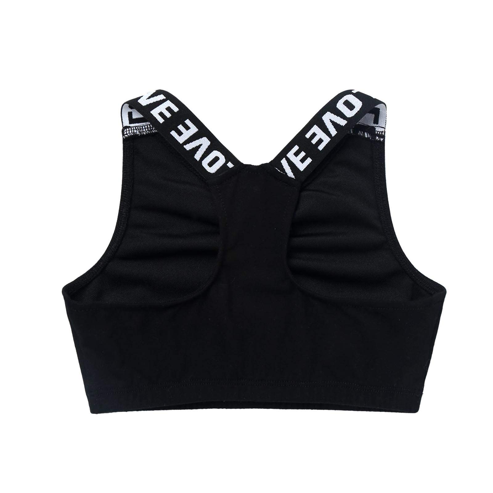 Moily Big Girls Racerback Sports Bra with Removable Pads - 2 Pack Workout Top for Gymnastics, Dance, Yoga & Athletic Activities - Breathable Support for Teens & Tweens