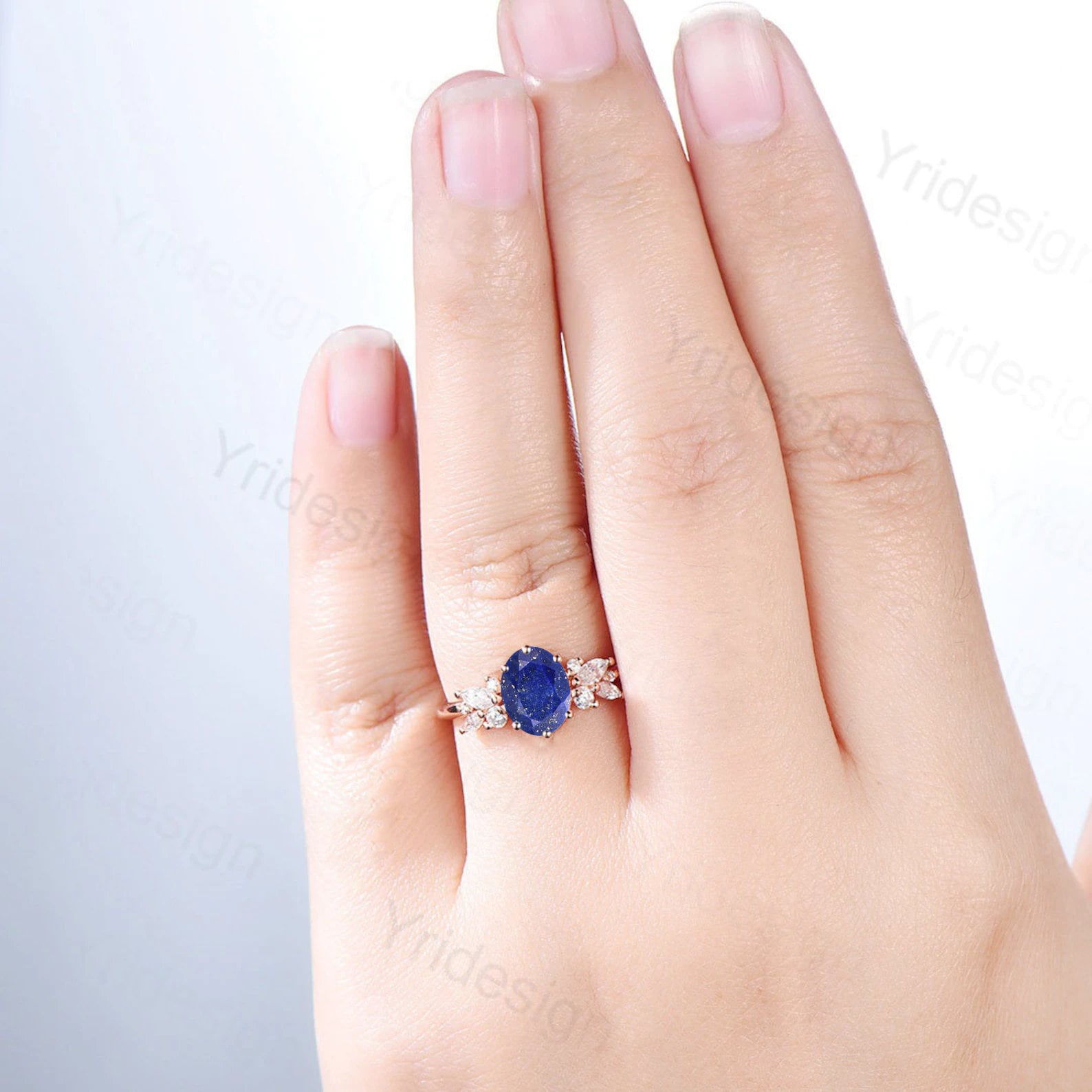 Vintage Lapis Lazuli Engagement Ring - 14K Gold Antique Style Wedding Band with Natural Blue Gemstone, Promise Ring for Women - Perfect for Romantic Proposals, Anniversaries & Special Occasions