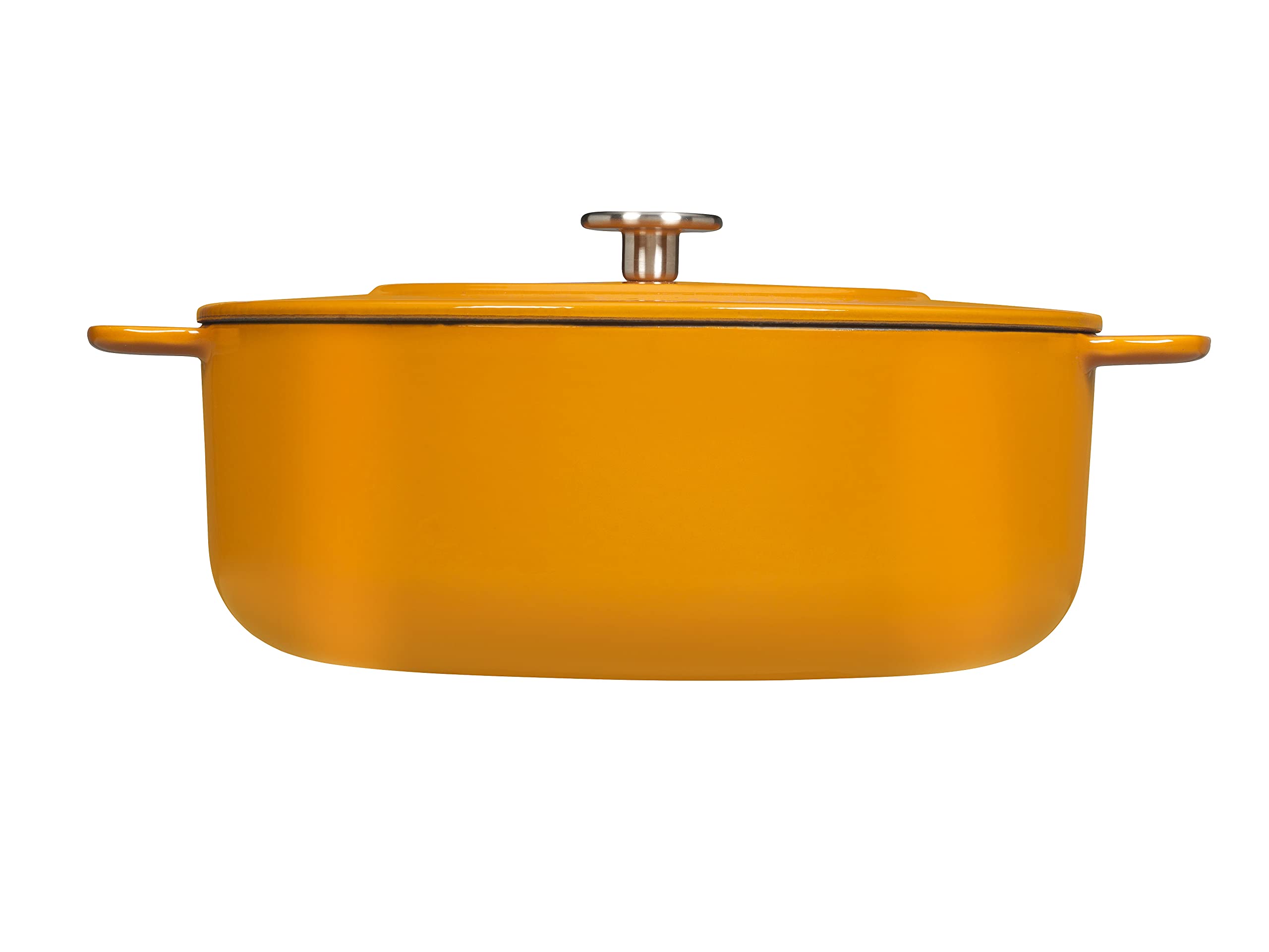 Premium Sous-Chef Dutch Oven - 5.5 Quart Enameled Cast Iron Pot with Lid - Perfect for Braising, Baking, Stewing & Camping - Oven & Stovetop Safe (Red)