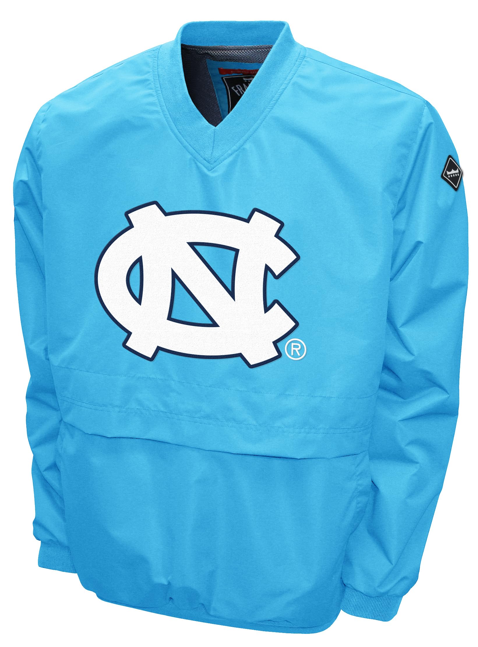Men's Big Logo College Windbreaker V-Neck Pullover Jacket - Lightweight Athletic Outerwear for Running, Hiking & Casual Wear