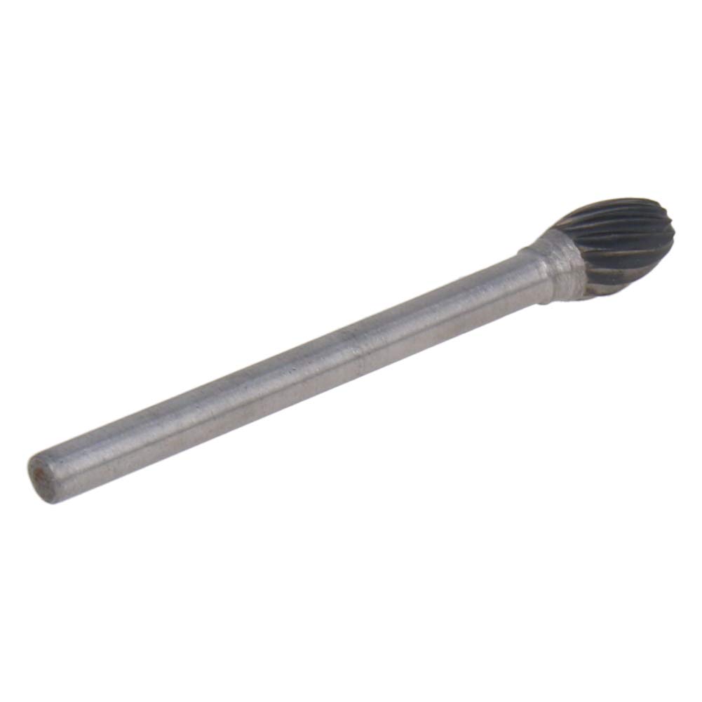 Utoolmart Tungsten Carbide Rotary Files - 3mm Shank, Single Cut Oval Burr Set (5mm Diameter) for Wood Carving, Metal Polishing & Die Grinder Applications - Perfect for DIY Projects & Professional Metalworking