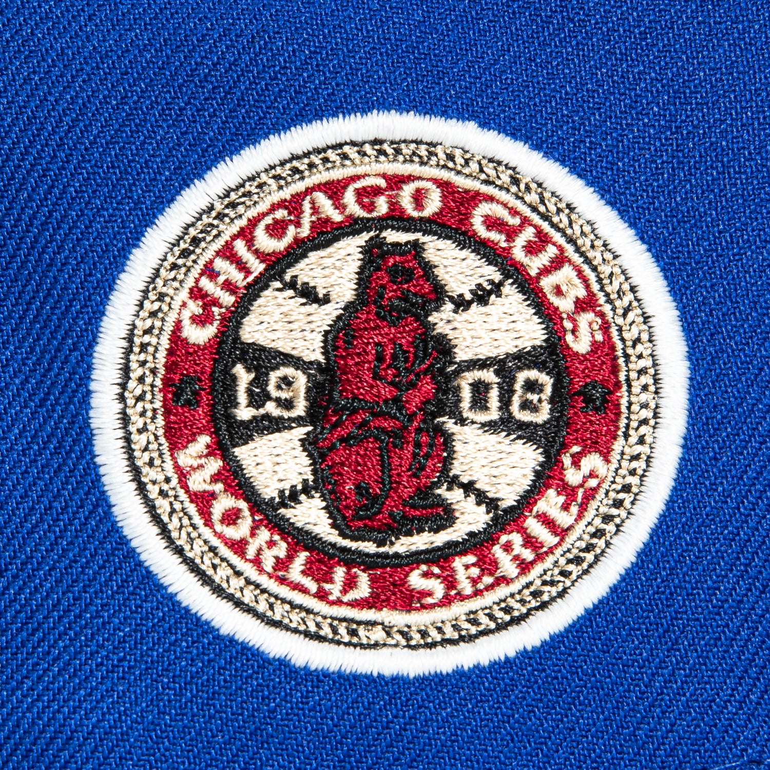 New Era 59Fifty Glow in the Dark Chicago Cubs 1908 World Series Patch Baseball Cap - Royal Blue for Men's Sports & Casual Wear - Perfect for Games, Concerts and Street Fashion