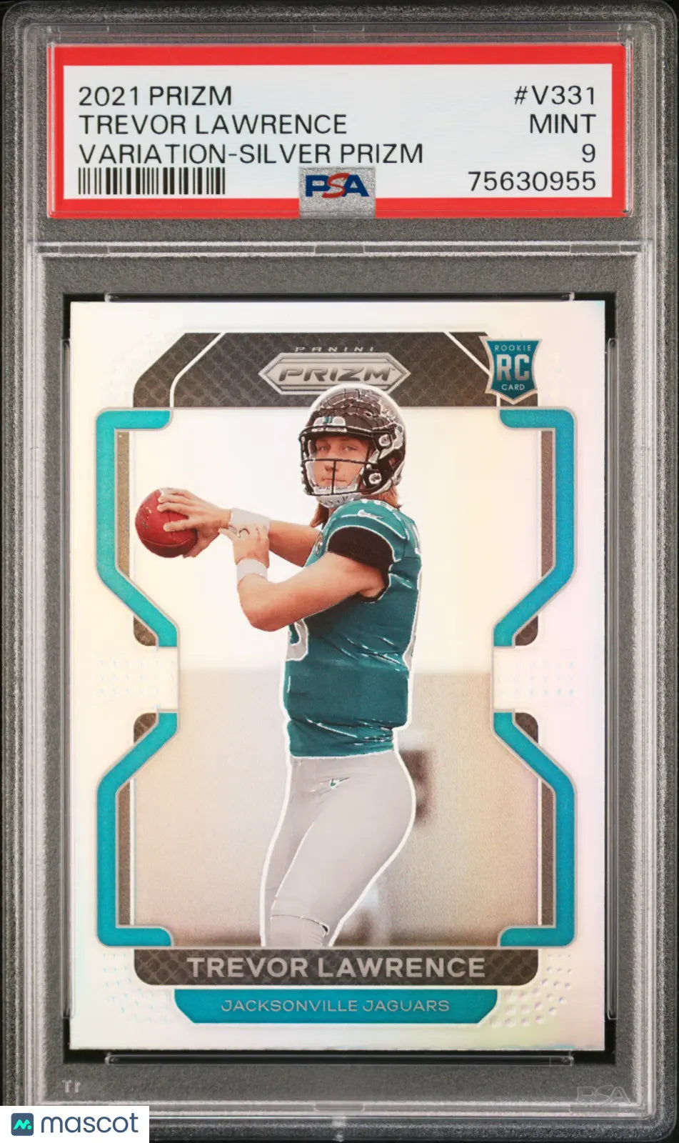 2021 Panini Prizm Football Trevor Lawrence Rookie Card Silver Variation PSA 9 - Perfect for NFL Collectors, Sports Memorabilia Enthusiasts & Investment Collectibles