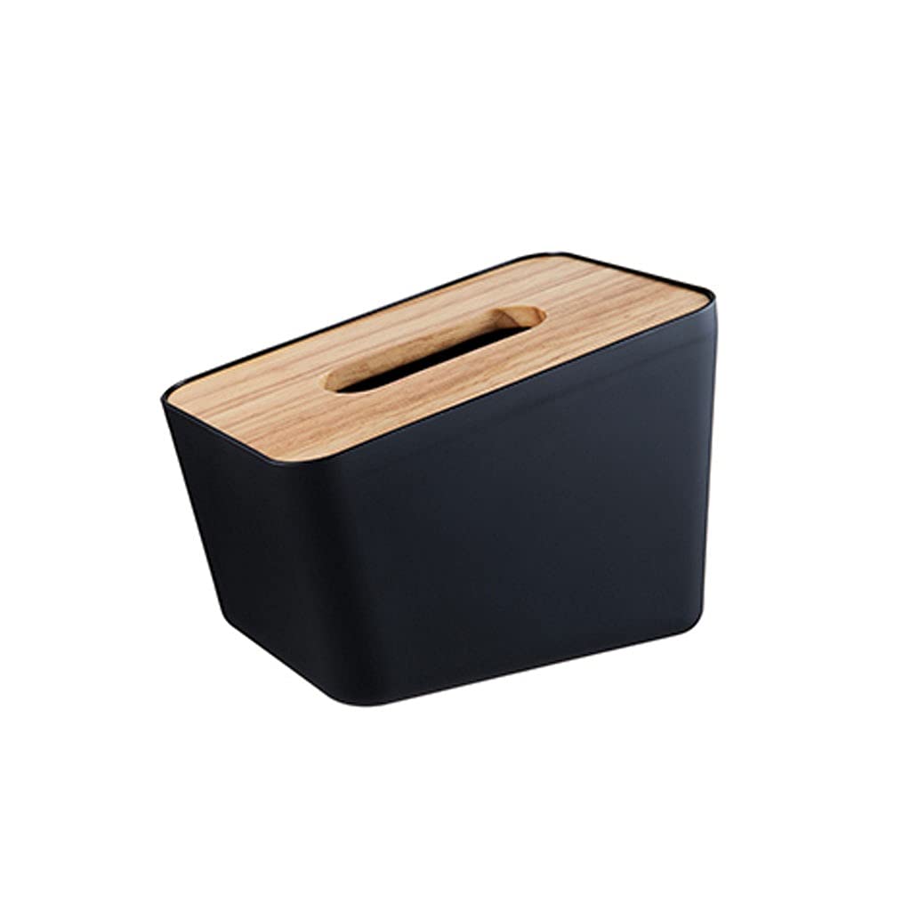 Black Tissue Box Cover - Stylish Storage for Living Room & Home Decor