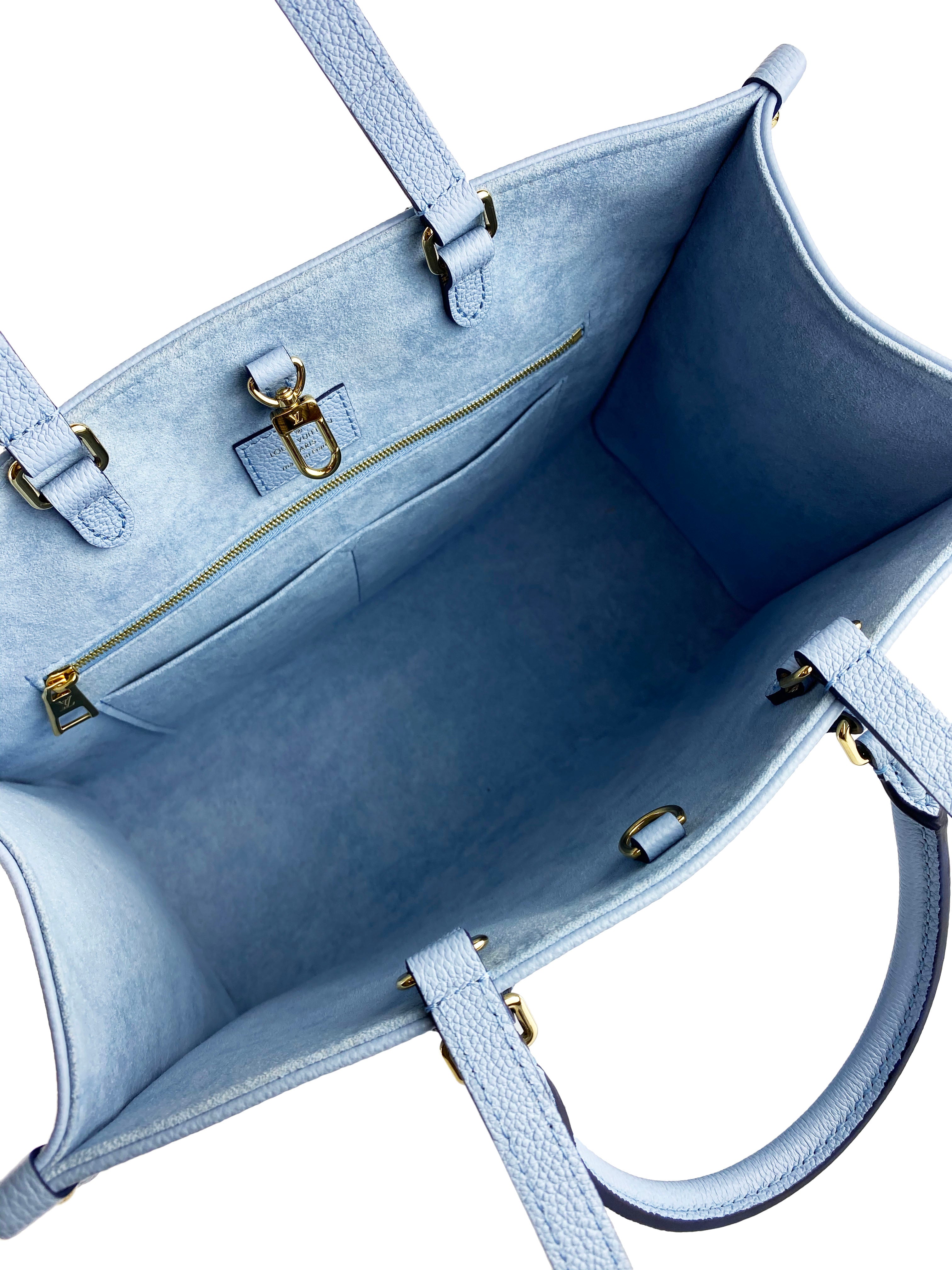 Louis Vuitton OnTheGo MM Tote Bag in Summer Blue - Stylish Designer Handbag for Women, Perfect for Work, Travel & Everyday Use