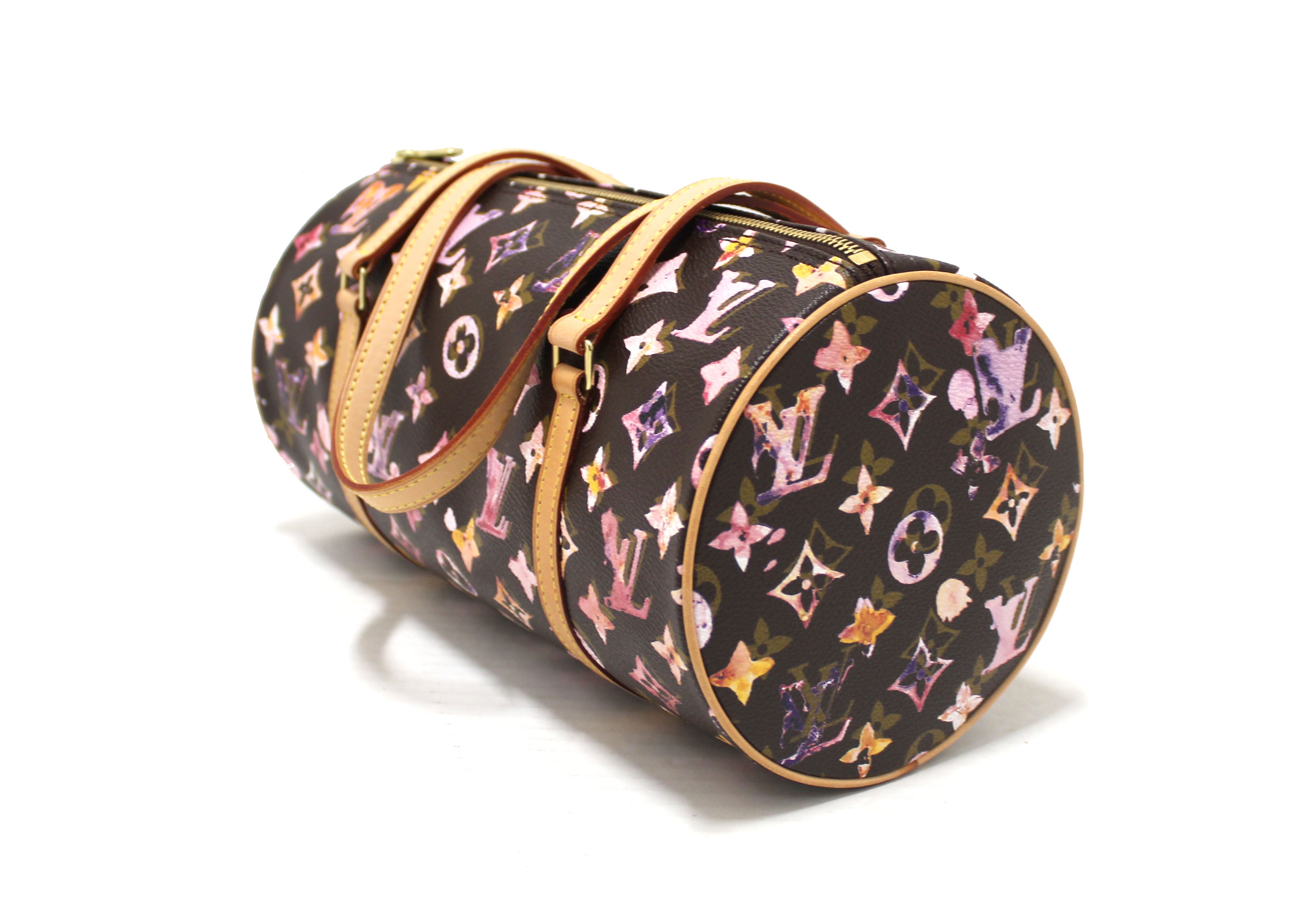 Authentic Louis Vuitton Limited Edition Brown Monogram Watercolor Papillon Handbag - Luxury Designer Shoulder Bag for Women, Perfect for Parties, Date Nights & Special Occasions