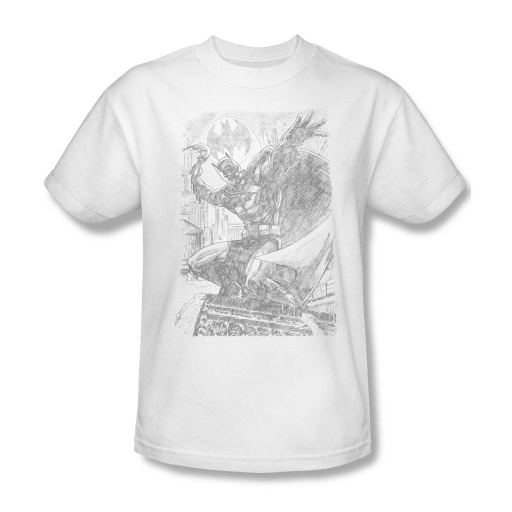 Batman Batarang Throw Graphic T-Shirt for Men - White Superhero Tee for Cosplay, Comic Con & Casual Wear