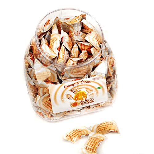 Orange & Cream Hard Candy - Scripture Candy (Approx 225 Pieces) - Perfect for Bible Study, Church Events, and Christian Gift Giving