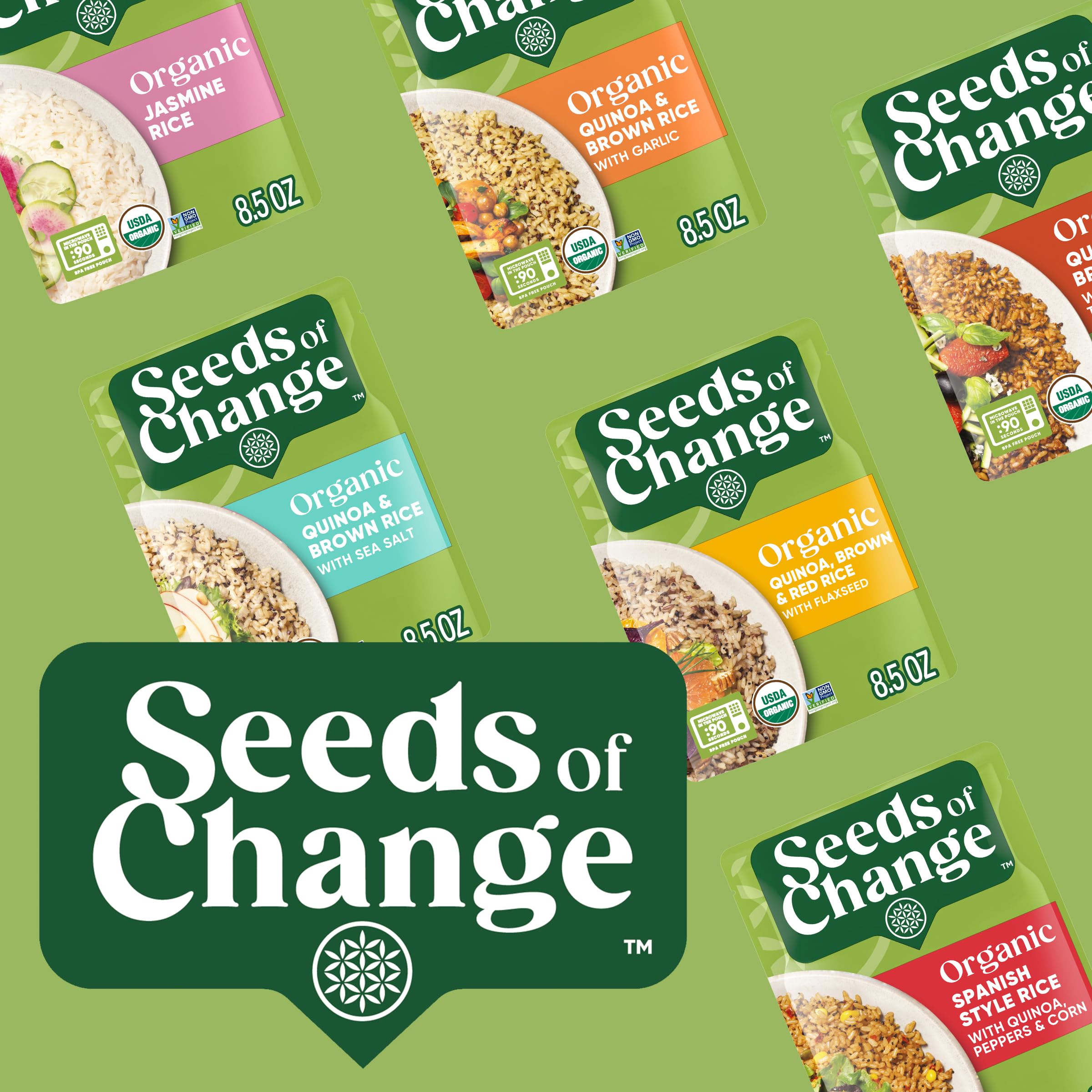 Organic Quinoa & Brown Rice with Sea Salt - USDA Certified Organic, Non-GMO, Gluten-Free Whole Grain Blend - 8.5 oz Resealable Pouch - Perfect for Meal Prep, Healthy Lunches & Quick Dinners