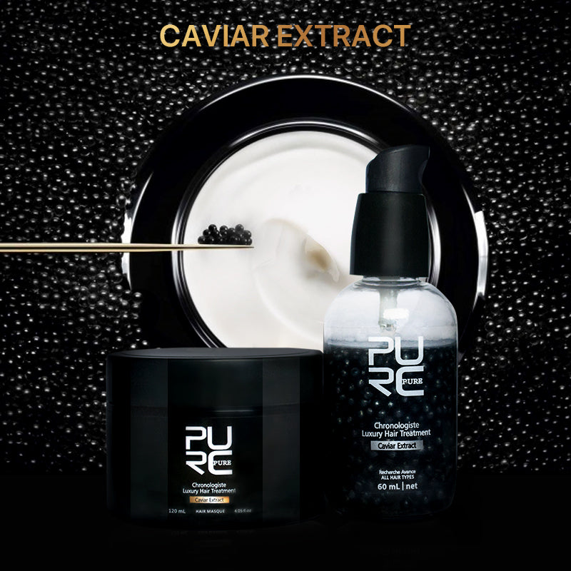 Premium Caviar Extract Anti-Aging Hair Care Set - Luxury Chronologist Shampoo & Conditioner for Damaged Hair - Salon-Quality Treatment for Dry, Brittle Hair at Home