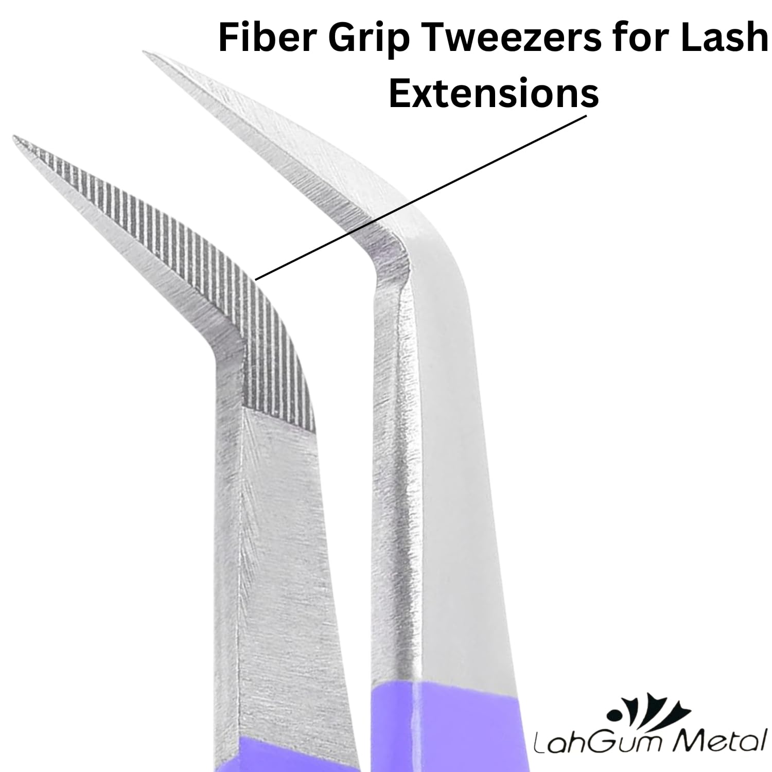 Premium Volume Eyelash Extension Tweezers - Boot L Shape with Microfiber Grip for Russian Mega Lashes | Professional Lash Fanning Tool for Salon & Home Use | Easy Application for Volume & Mega Volume Extensions