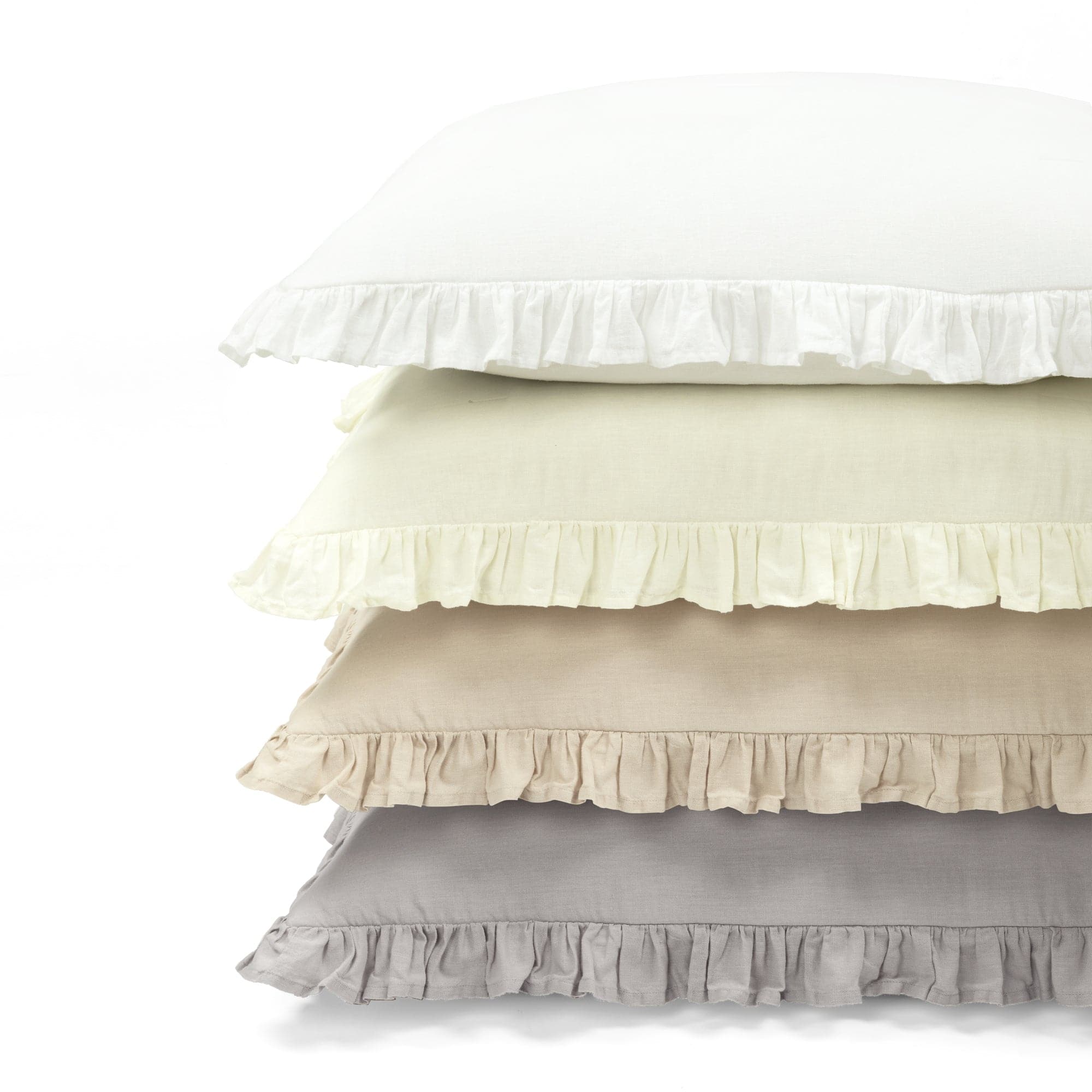 Premium Belgian Flax Linen & Cotton Blend Bedspread Set - 3 Piece Queen Size Luxury Bedding for Master Bedroom & Guest Room Decor