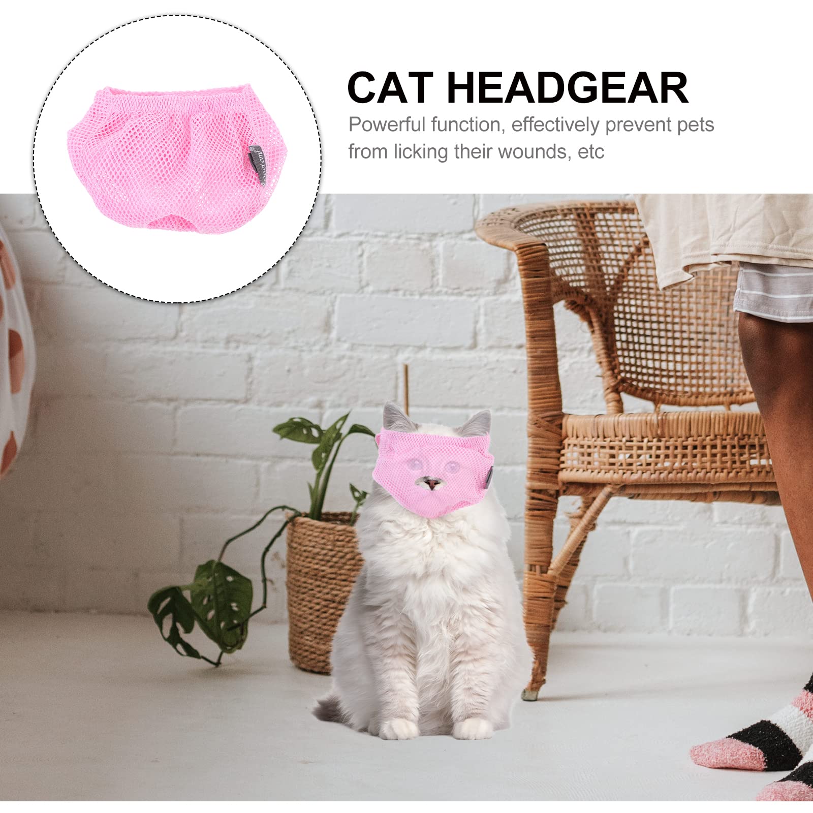 iplusmile Cat Headgear & Shower Bag - Mesh Washing Net for Cats & Kittens - Pet Grooming Tool for Bathing, Nail Trimming & Vet Visits - Durable Polyester Muzzle & Toy for Puppy & Small Pets - Perfect for Stress-Free Pet Care at Home or Vet Clinic