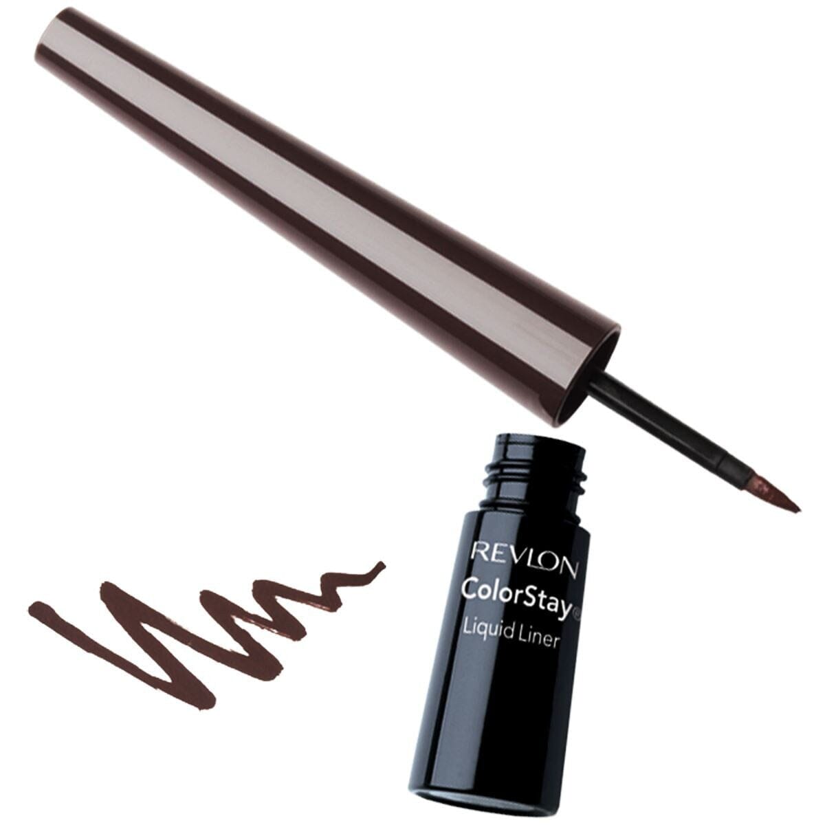 Revlon ColorStay Liquid Eyeliner - Long Lasting Waterproof Eyeliner in Black Brown (252) 2.5ml - Perfect for Daytime Office Look & Evening Smokey Eyes