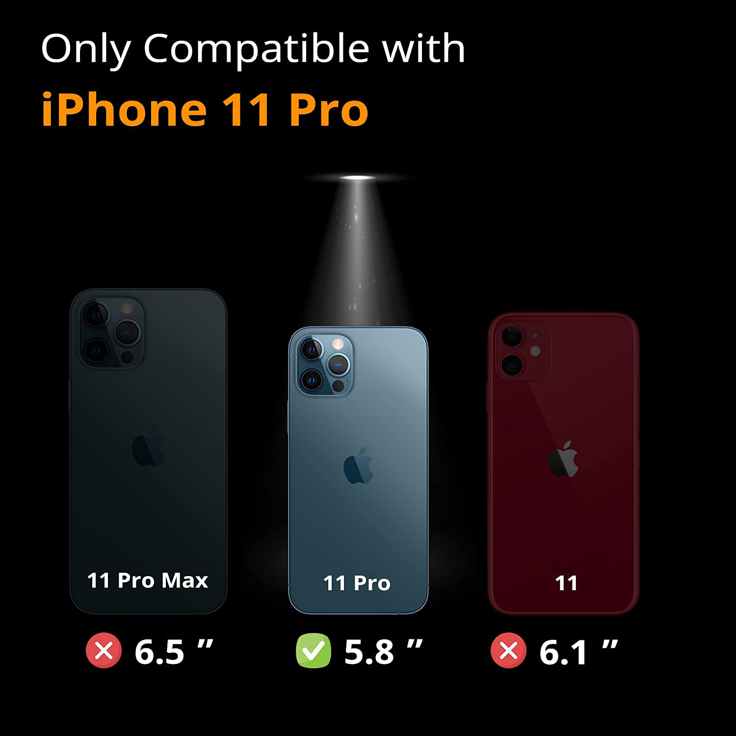 Premium Titanium Metal Slim Battery Case for iPhone 11 Pro - Military Drop Tested, Ultra Lightweight & Durable Protective Cover (Black) | Perfect for Outdoor Adventures, Travel & Daily Protection