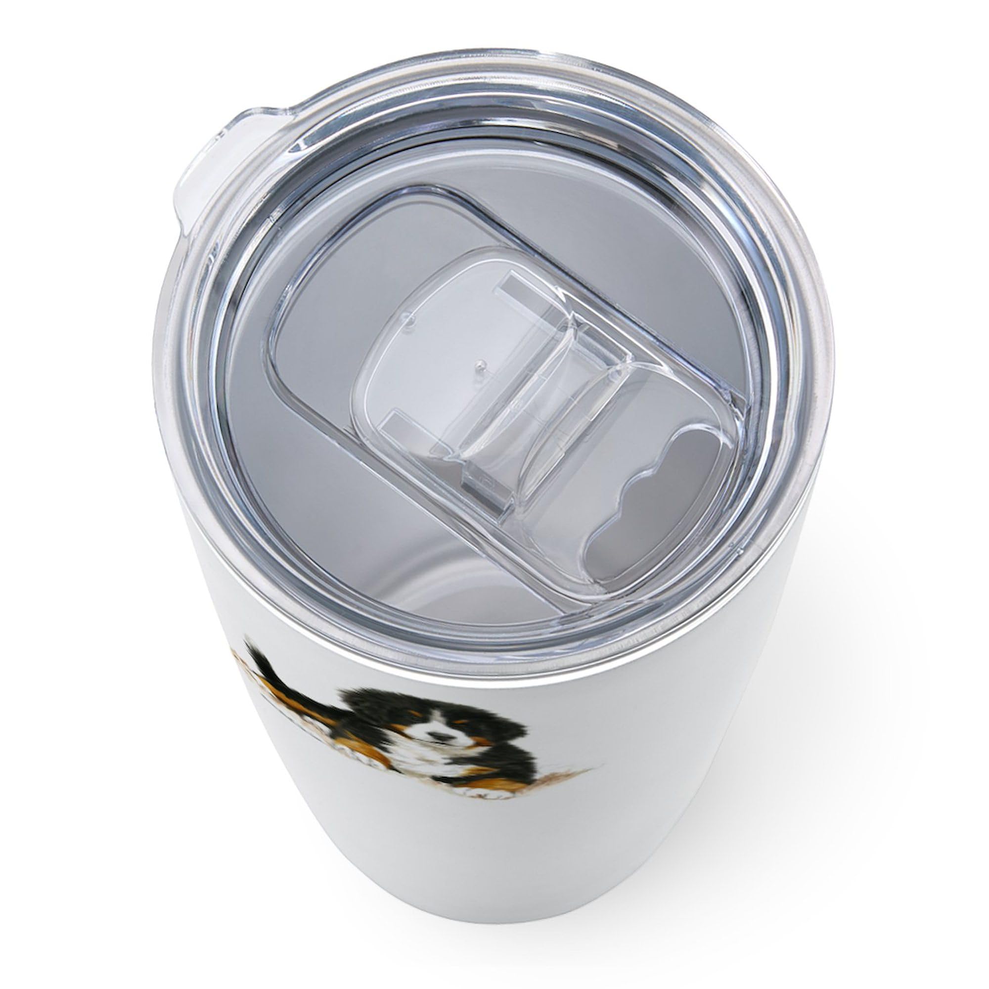 Bernese Mountain Dog Travel Mug 20 oz - Insulated Stainless Steel Coffee Tumbler with Bright Eyes Design - Perfect for Hot & Cold Drinks at Home, Office or Outdoor Adventures