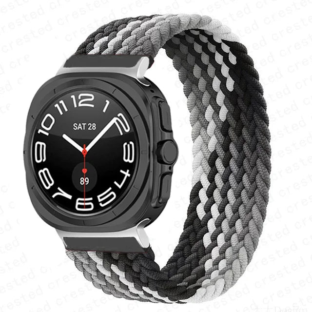 Stretchy Braided Solo Loop Bands for Samsung Galaxy Watch Ultra - Comfortable, Durable & Stylish for Workouts, Running & Everyday Wear