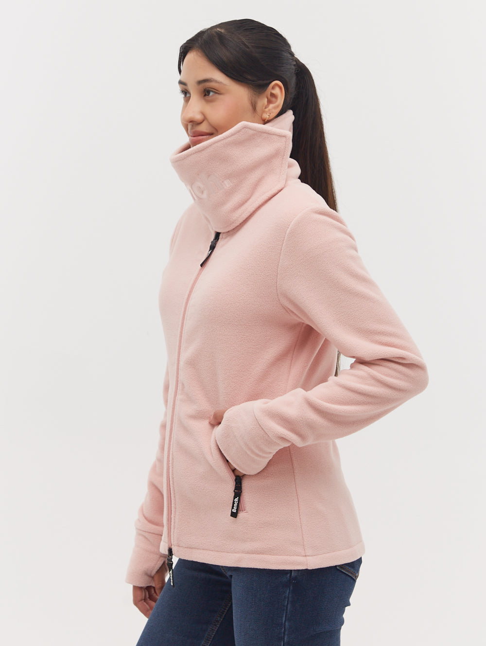 Women's Funnel Neck Microfleece Zip Up Jacket - Soft Warm Winter Pullover for Outdoor Hiking, Running & Casual Wear