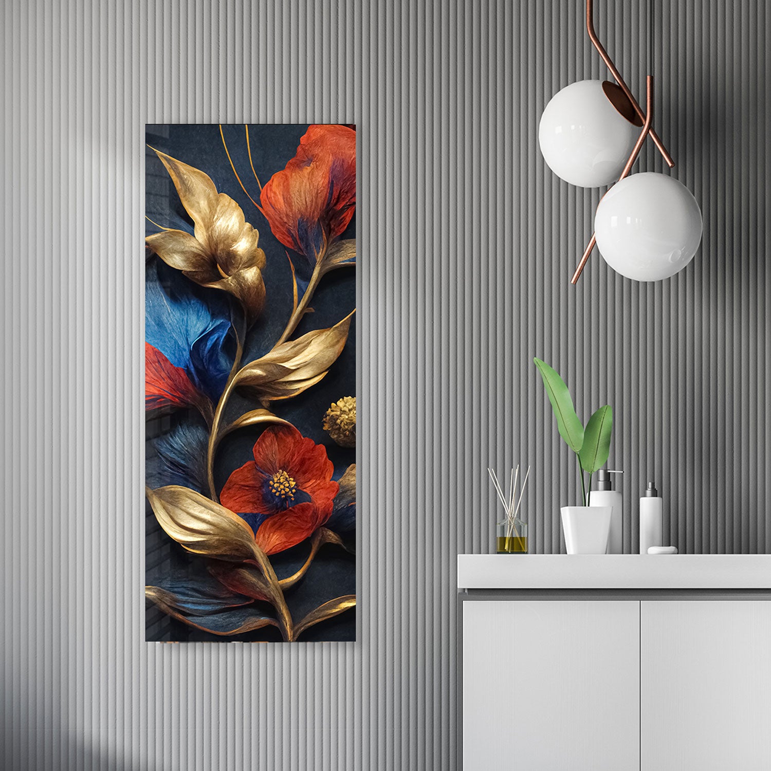 Soft Floral Panoramic Print - Elegant Home Decor for Living Room & Bedroom | Perfect for Wall Art, Curtains & Throw Pillows