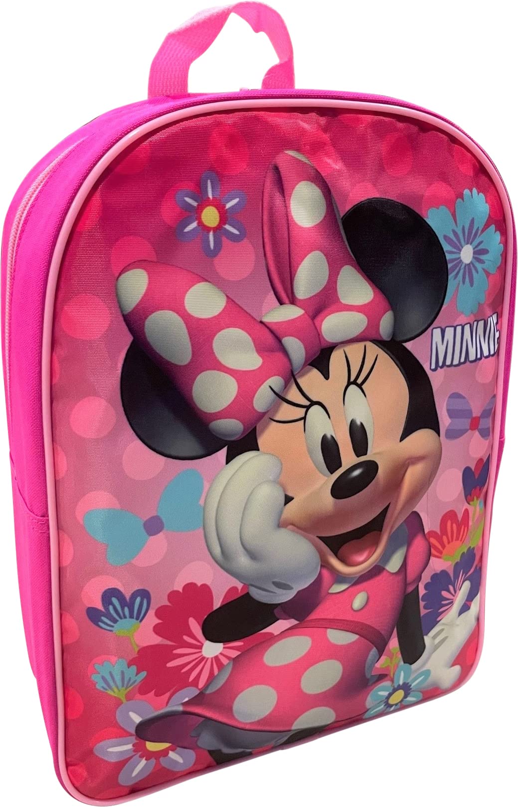 Minnie Mouse Kids Backpack 15 Inch - Licensed Disney School Bag for Girls, Boys - Perfect for School, Travel & Daily Use