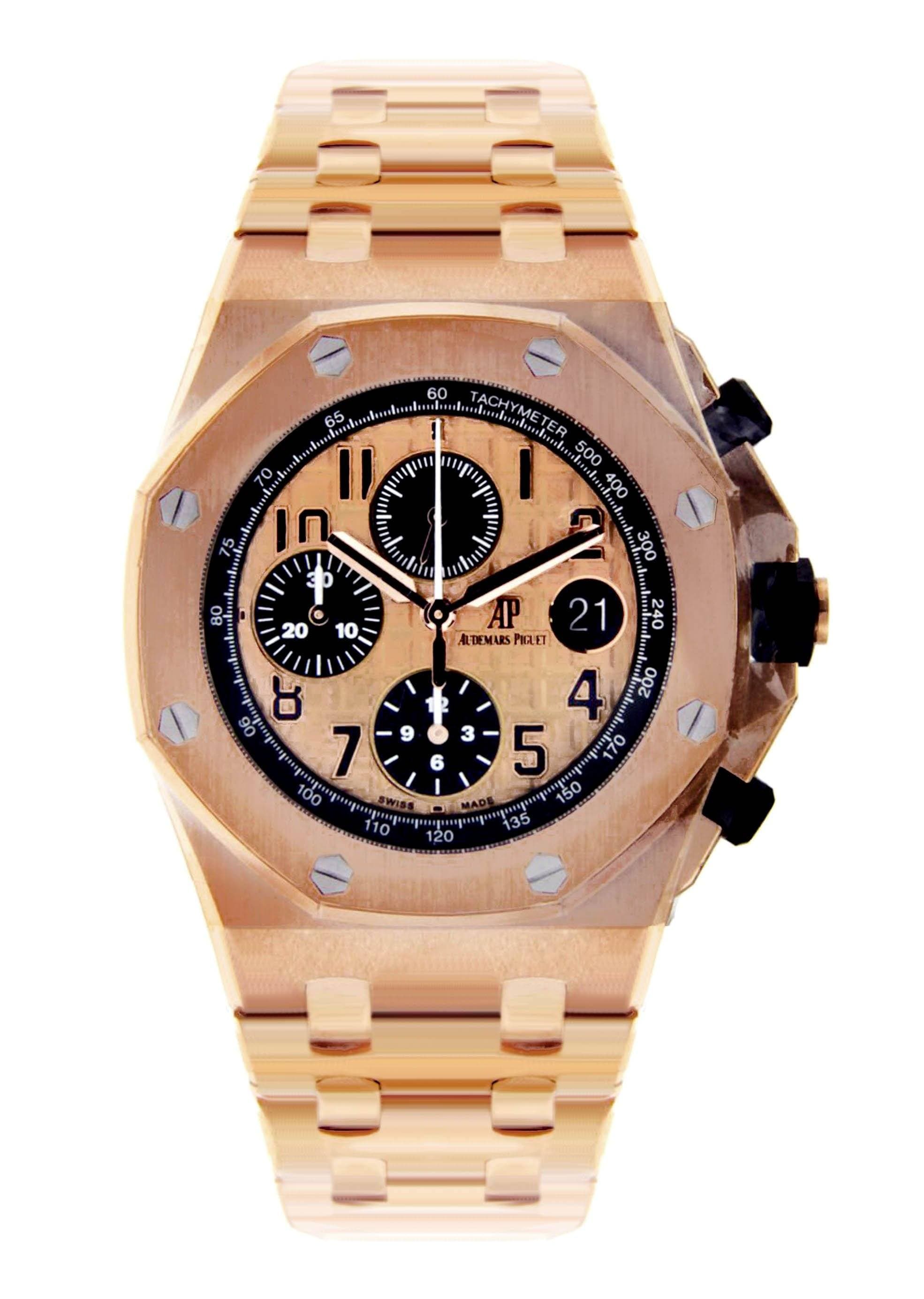 Audemars Piguet Royal Oak Offshore 18K Rose Gold Men's Luxury Watch - 42mm Automatic Chronograph for Business & Formal Occasions