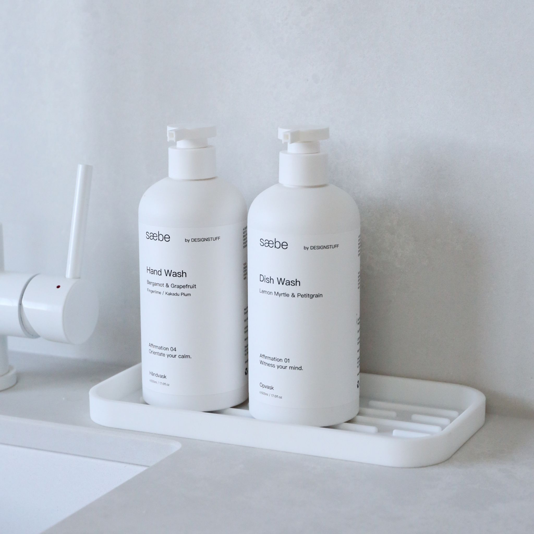 DESIGNSTUFF Saebe Cleanse Box - Eco-Friendly Dish Soap & Hand Wash Set, Plant-Based & Biodegradable for Kitchen & Bathroom | Perfect for Home, RV, Camping & Travel Use