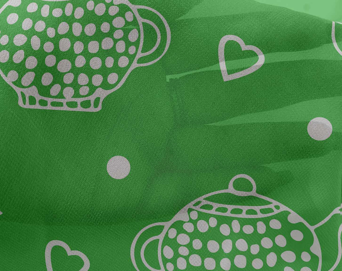 oneOone Georgette Viscose Light Green Fabric - 42 Inch Wide Fabric by the Yard for Sewing, Tea Kettle Covers & Craft Projects | Perfect for DIY Home Decor, Fashion Accessories & Gift Making