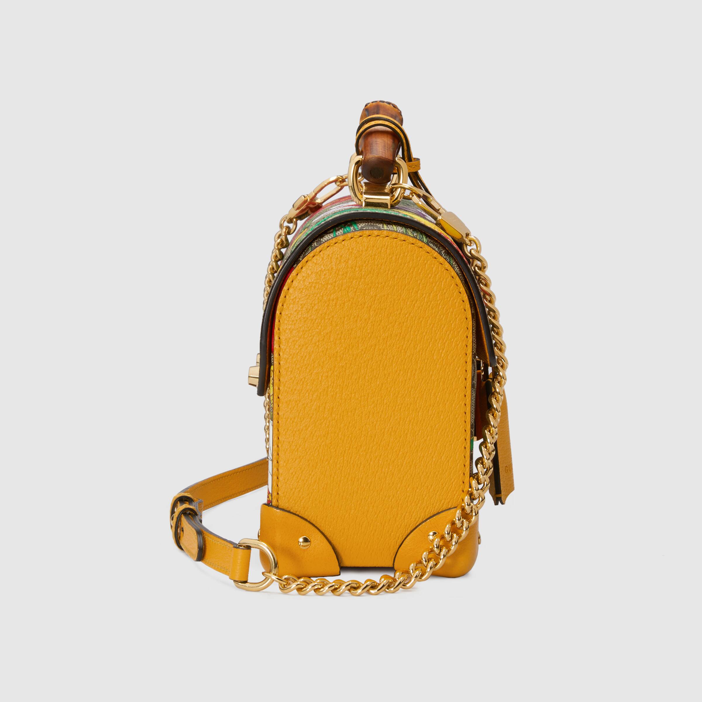 Gucci Padlock GG Flora Small Bamboo Shoulder Bag - Luxury Crossbody Purse for Women, Fashionable Designer Handbag for Daily Use & Special Occasions
