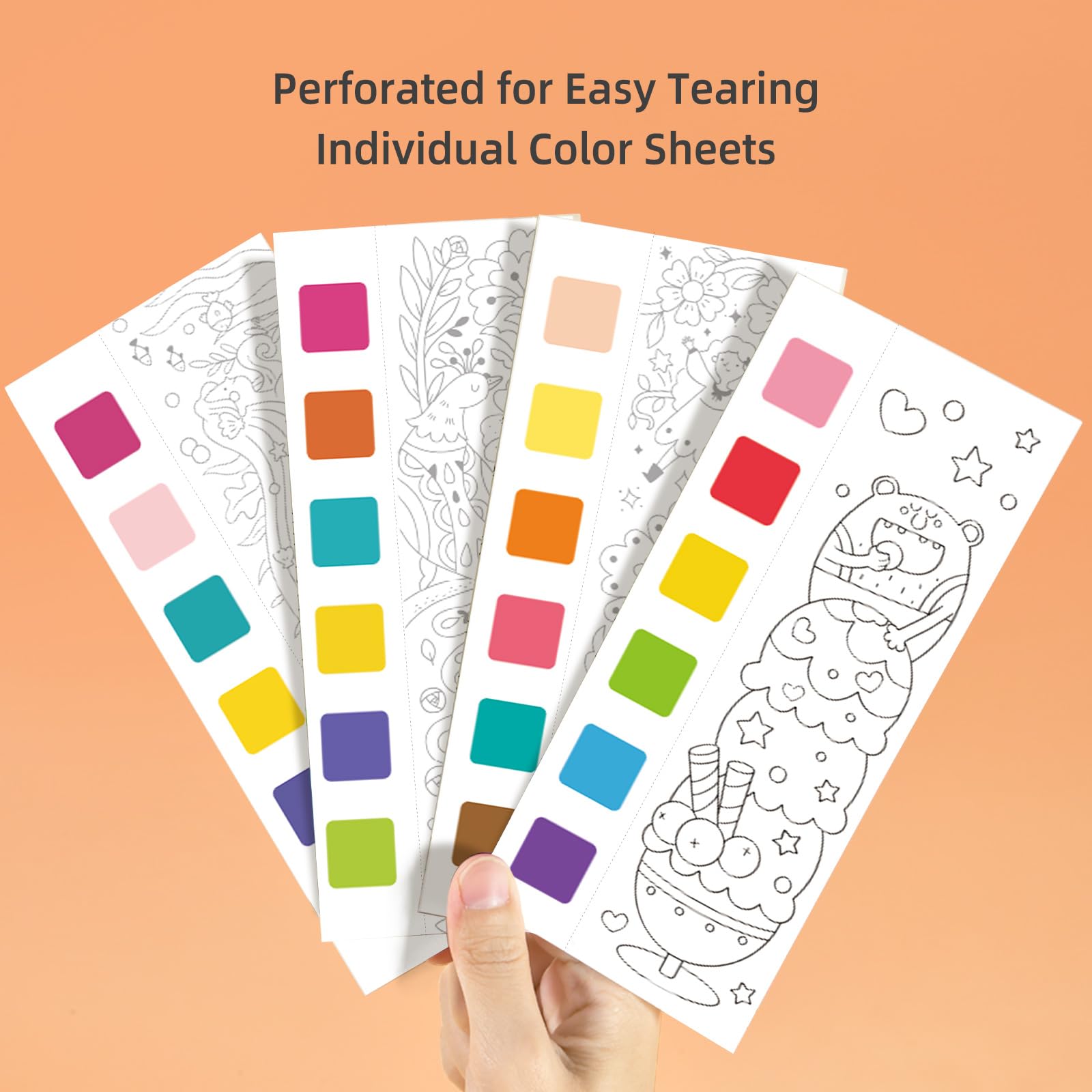 MiDeer Watercolor Painting Book for Kids Ages 3-8 - 3 Pack Reusable Travel Activity Coloring Books with Water Pens | Perfect for Toddler Arts & Crafts, Road Trips, Airplane Activities & Birthday Gifts
