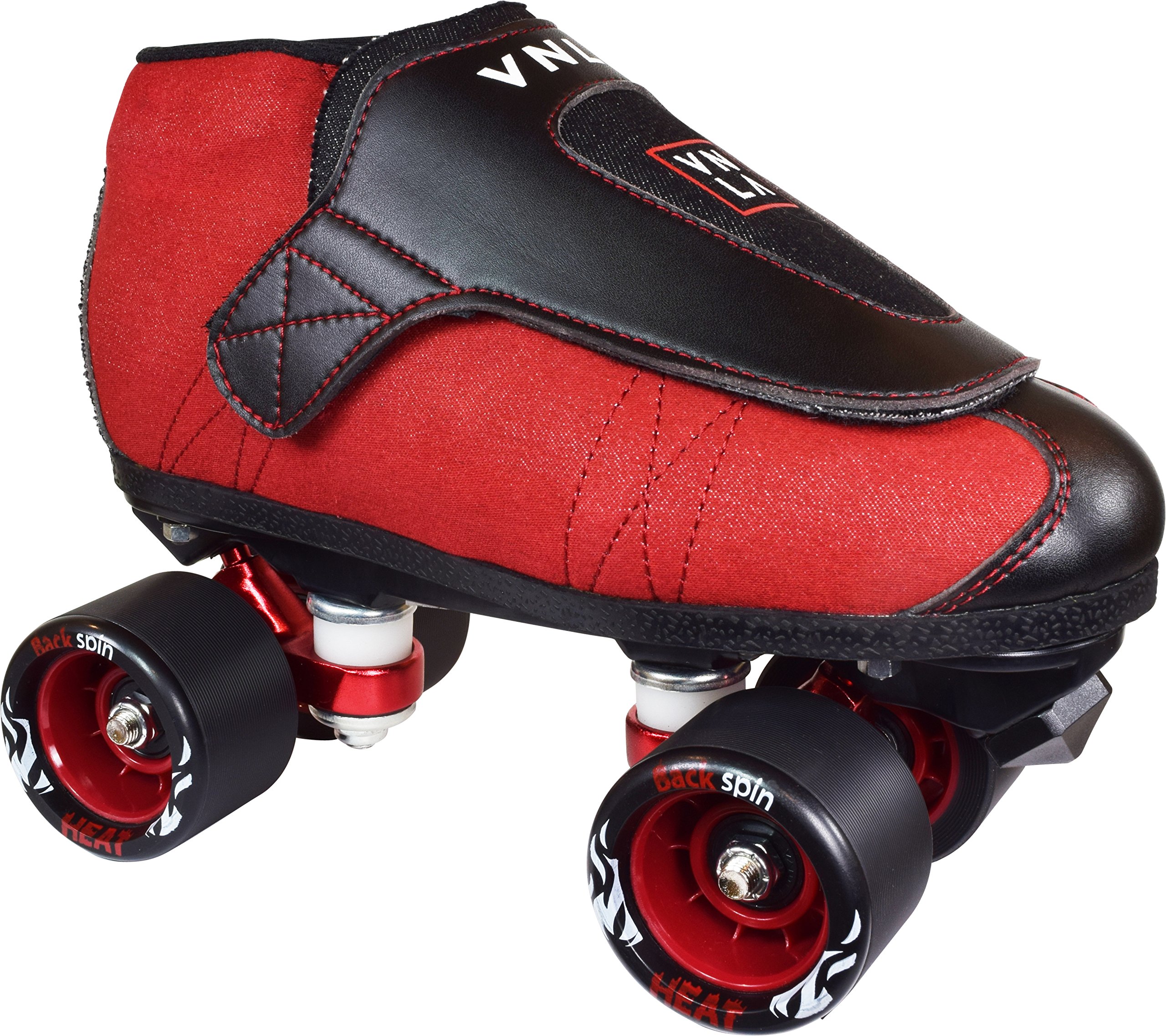 VNLA Junior Code Red Jam Skates - Unisex Indoor Roller Skates for Tricks, Jam Skating & Roller Derby (Red/Black) - Perfect for Rink, Park & Street Skating