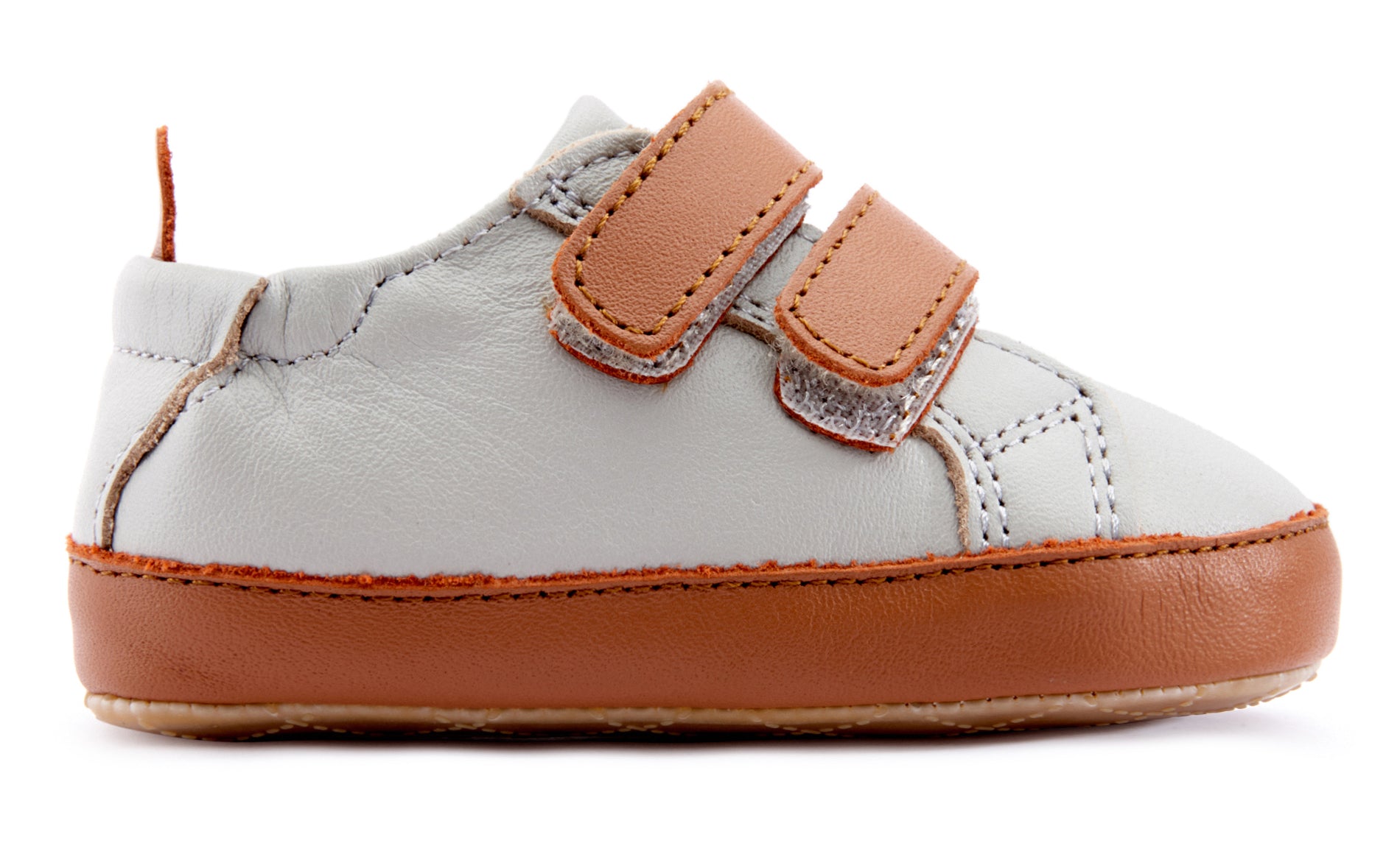 Old Soles Boys & Girls Eazy Markert Sneakers - Light Gray/Tan - Comfortable Casual Shoes for School, Play & Everyday Wear
