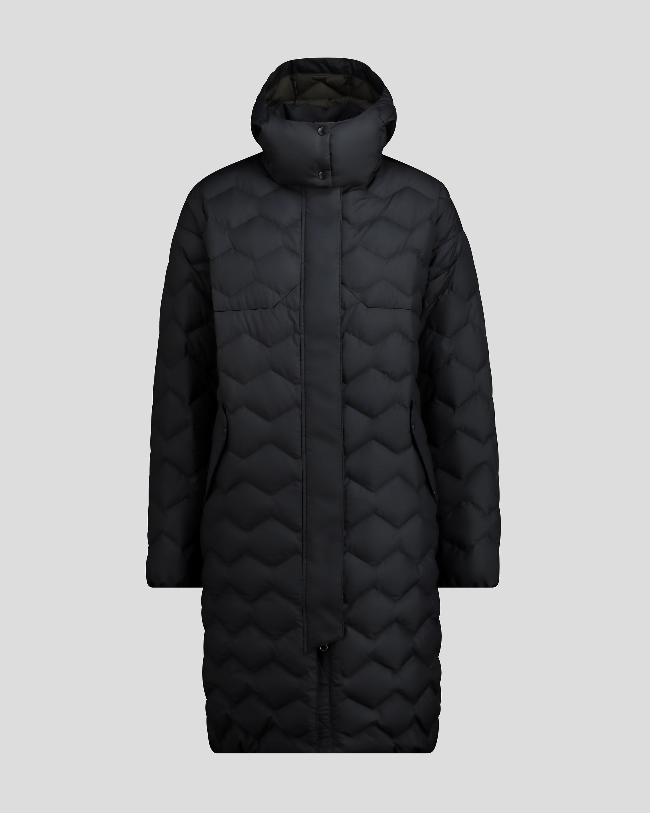 Women's Anytime Down Hooded Parka Jacket - Black Stingray Color | Warm Winter Coat for Outdoor Activities & Daily Commute