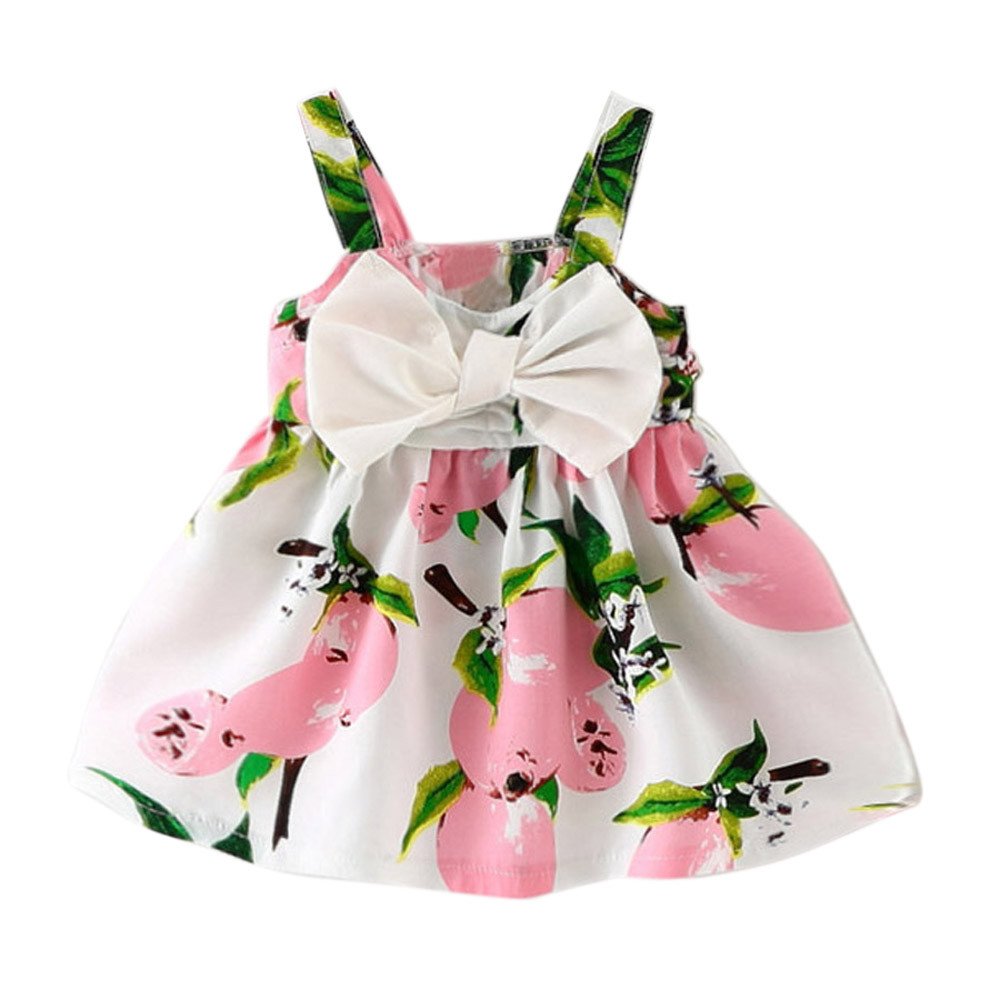 Adorable Lemon Print Sleeveless Princess Dress for Baby Girls 0-24 Months | Pink Infant Outfit with Matching Hat | Perfect for Summer, Photo Shoots & Special Occasions (Size 5)