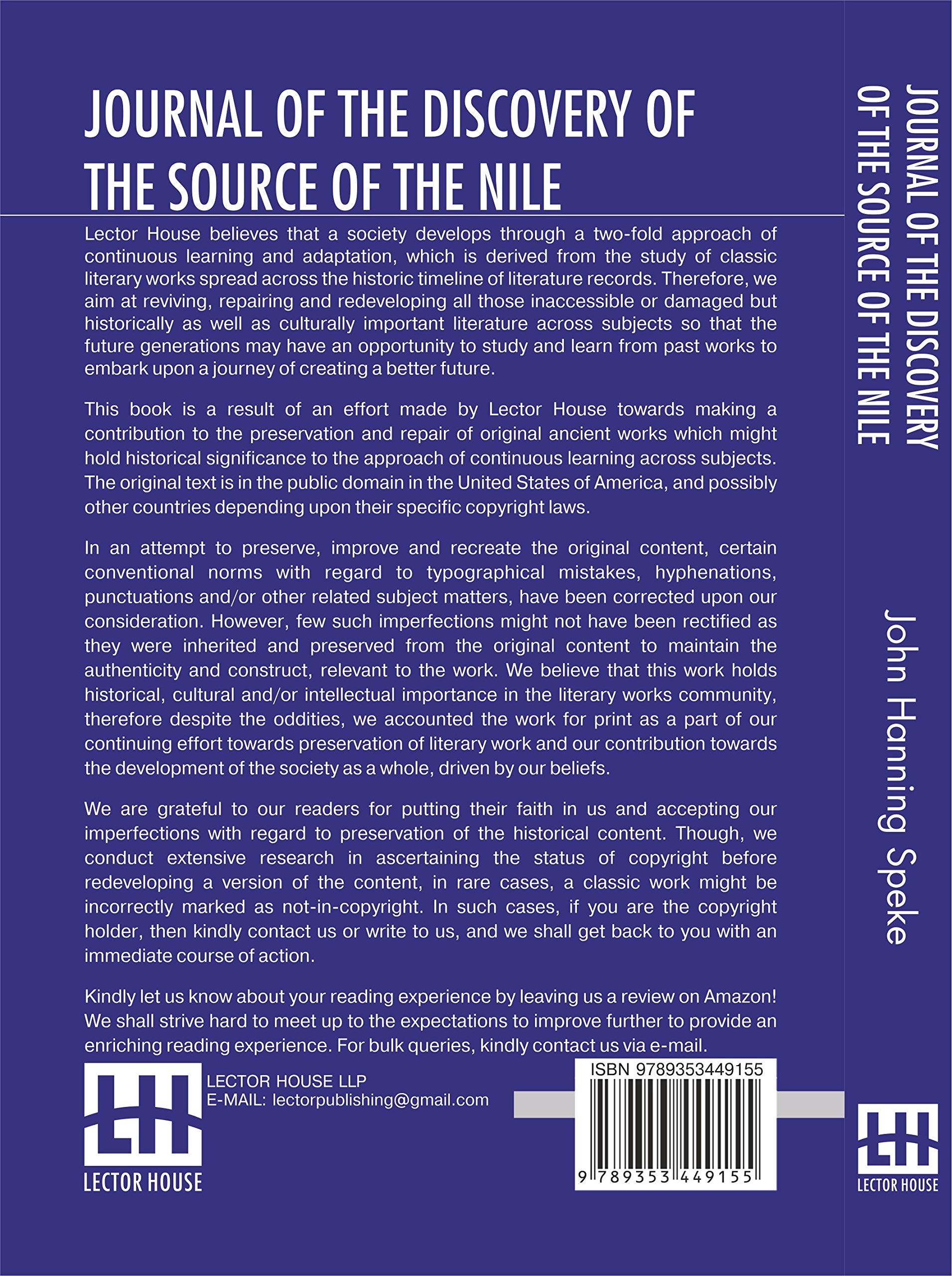 Journal of the Discovery of the Source of the Nile - Historical Exploration Book - Perfect for Adventure Enthusiasts & History Buffs