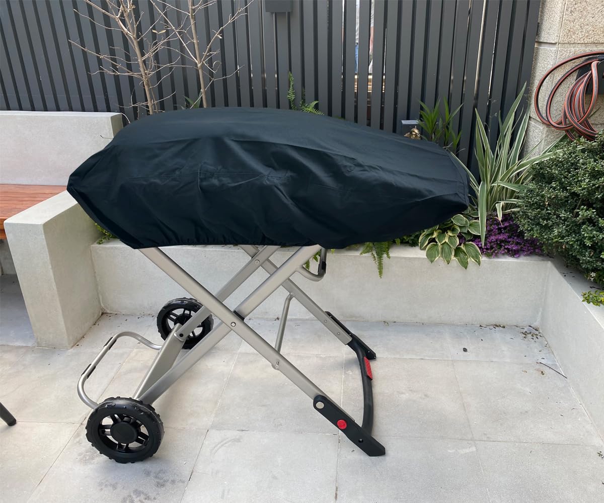 **Heavy Duty Waterproof Grill Cover for Weber Traveler 9010001 & Coleman Roadtrip X-Cursion – Universal Fit for Portable Gas Grills & Razor Griddle GGC2030M – Outdoor BBQ, Camping, and Tailgating Protection**