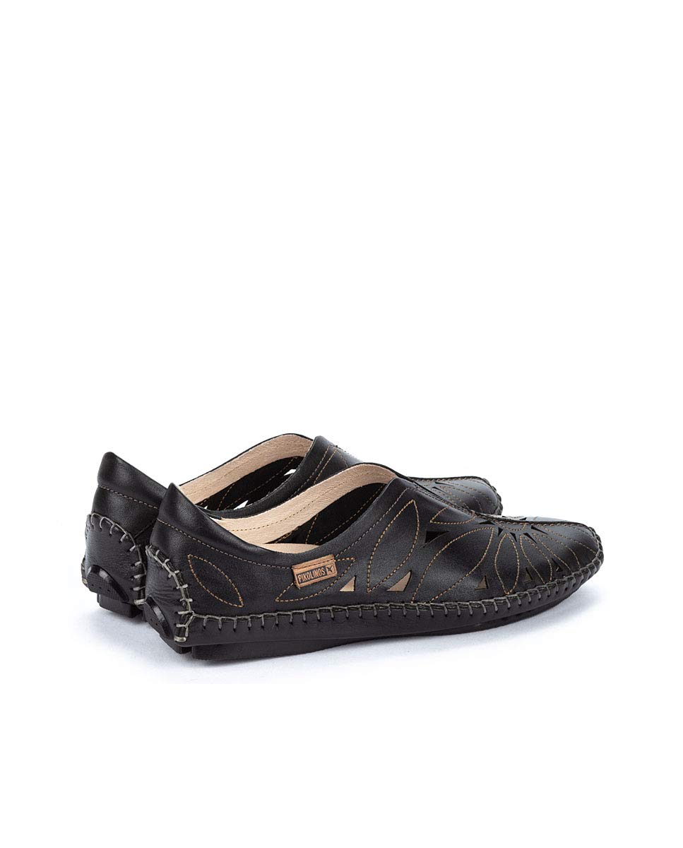 PIKOLINOS Women's Leather Loafers Jerez - Black Comfortable Slip-On Shoes for Work, Office & Casual Wear