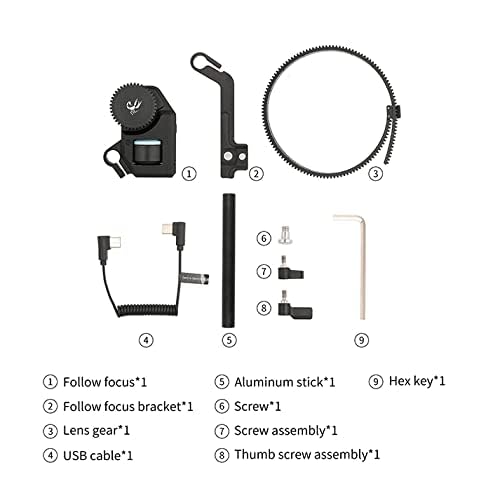 FeiyuTech Brushless Motor Follow Focus Kit - Compatible with SCORP-Mini/SCORP/SCORP-C/SCORP 2 Camera Gimbals - Professional Lens Control System for DSLR & Mirrorless Cameras - Perfect for Filmmaking, Vlogging and Cinematic Photography