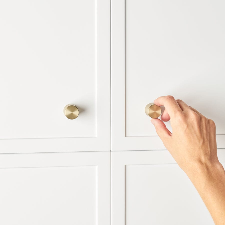 Brushed Nickel Cabinet Knobs - Warm Finish for Kitchen, Bathroom & Furniture Hardware - Perfect for Drawers, Cabinets & DIY Home Decor Projects