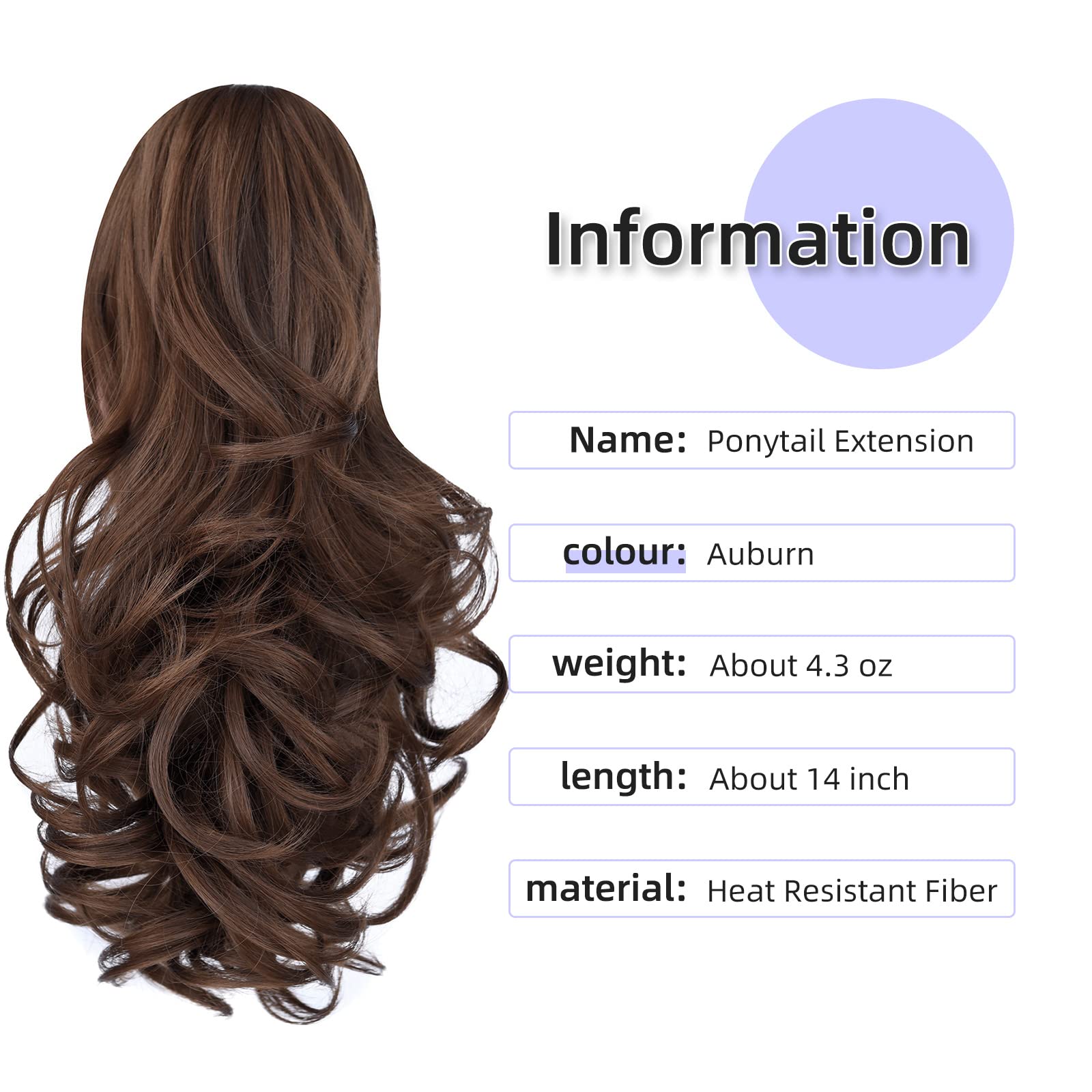Natural Straight Ponytail Hair Extension with Claw Clip - Seamless Blonde Brown Black Hairpiece for Women - Perfect for Parties, Weddings & Everyday Styling